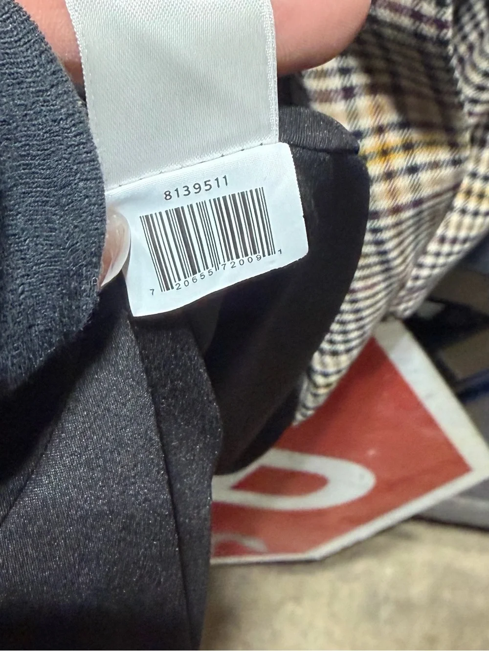 1.STATE – Longline Plaid Ruched Sleeve Double Breasted Blazer – Glen Check – Sz.
